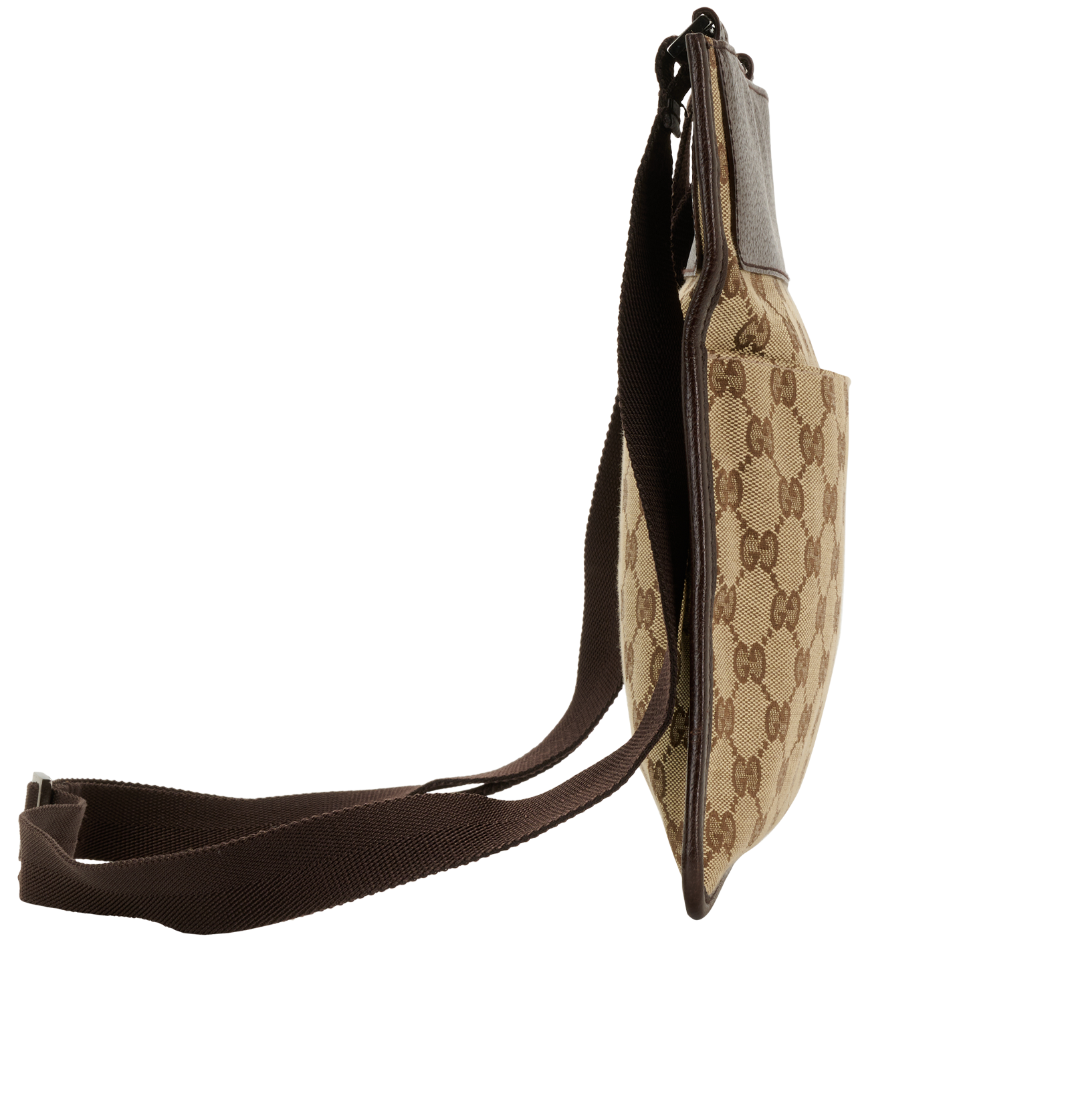 GG Messenger, &pound;395, Handbags, Brown, Canvas, Side view